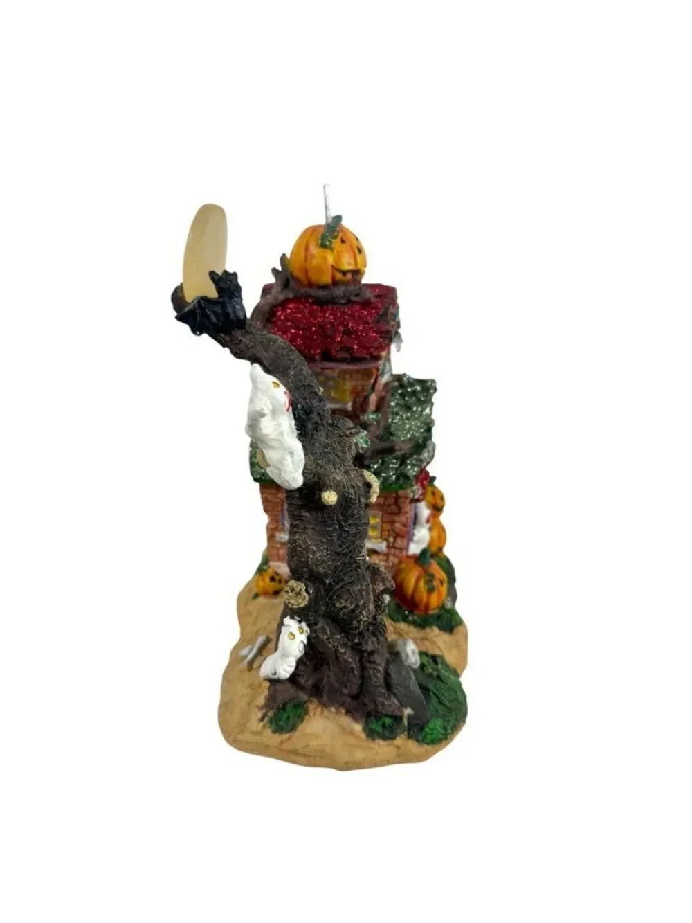 Target LED Village With Flying Witch Halloween Decoration 2009 Tested And Works